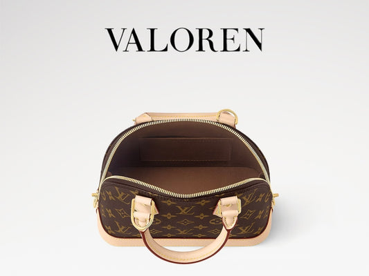 Louis Vuitton Alma BB Monogram Canvas with Natural Cowhide Trim – 99% New