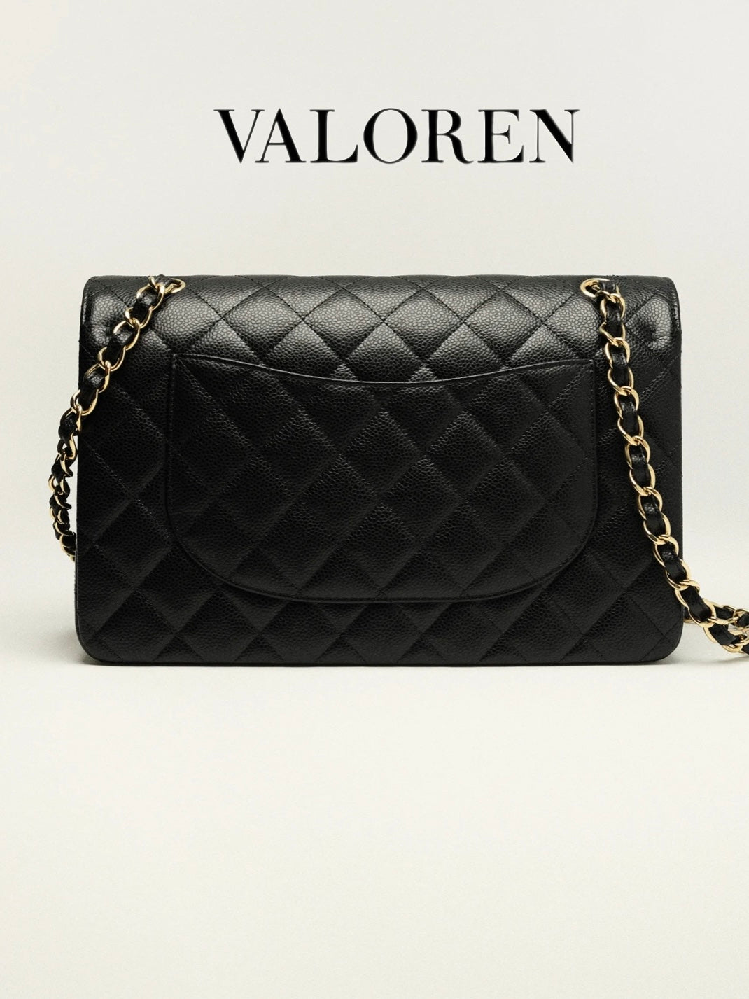 Chanel Large Classic Handbag – Grained Calfskin & Gold-Tone Metal – Black (99% New)