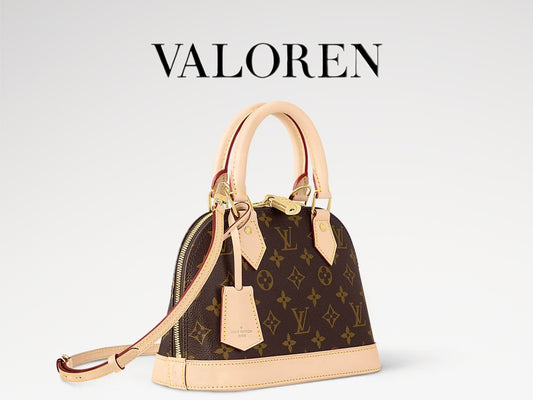 Louis Vuitton Alma BB Monogram Canvas with Natural Cowhide Trim – 99% New